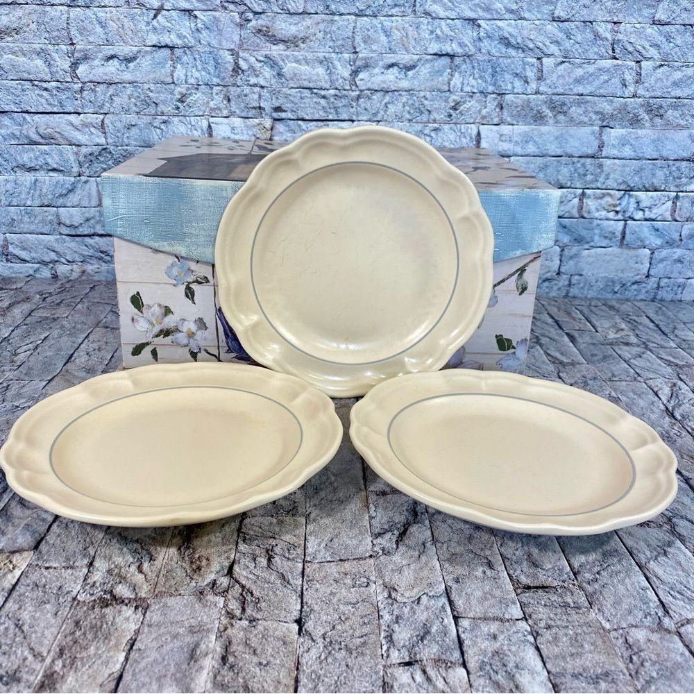 Pfaltzgraff Remembrance Salad Plate Set of 3 w/No Center Design